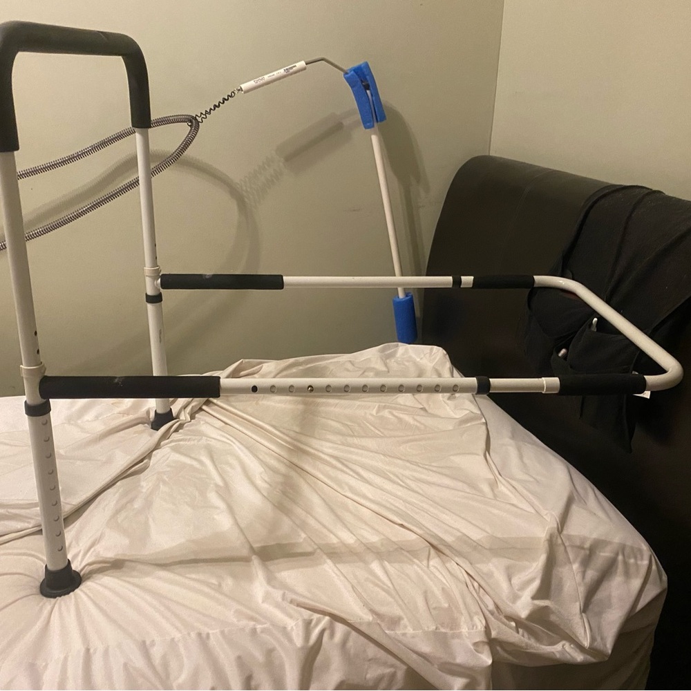 Bed assist rail for the elderly.